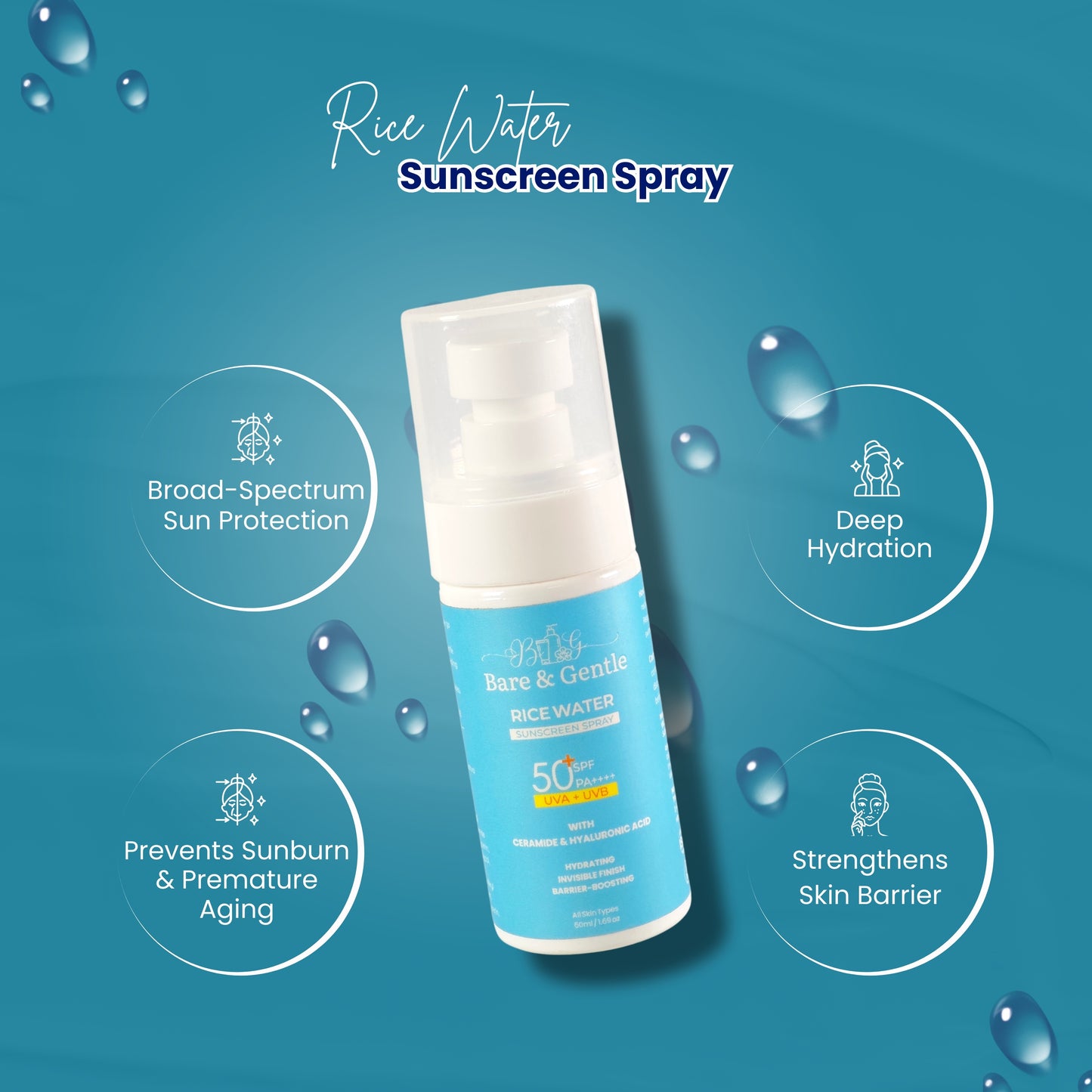 Rice Water Sunscreen Spray 50ml