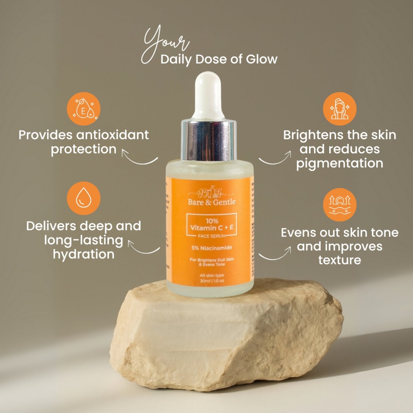10% Vitamin C +E Face Serum With 5% Niacinamide 30ml