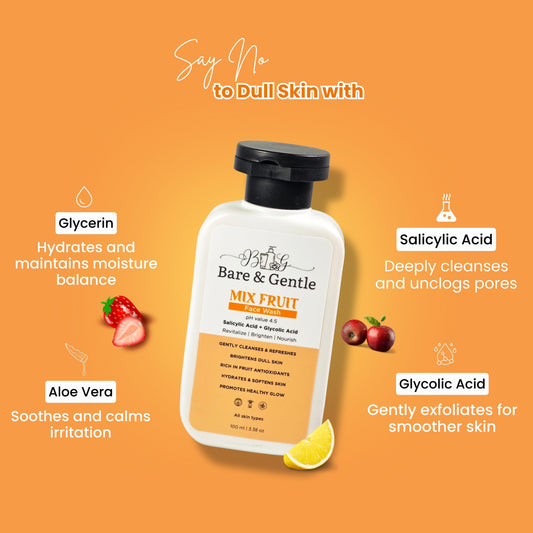 Mix Fruit Face Wash With Salicylic + Glycolic Acid 100ml