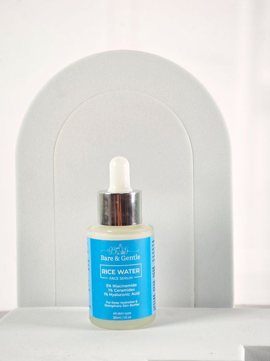 Rice Water Face Serum with 5%Niacinamide + 1%Ceramides + 1% Hyaluronic Acid 30ml