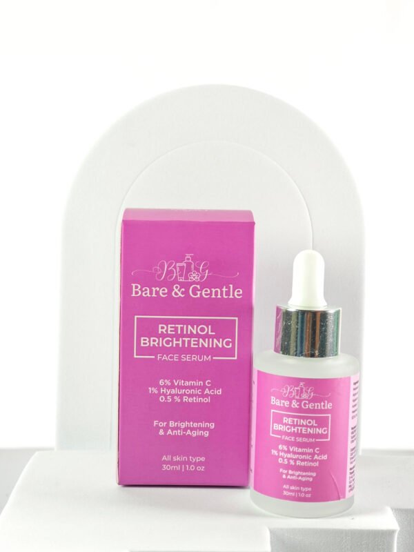 Retinol Brightening Face Serum With 0.5% Retinol + 1%Hyaluronic Acid + 6% Vitamin-C  30ml