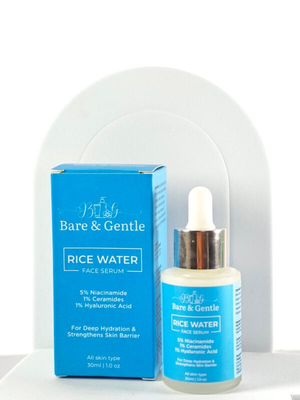 Rice Water Face Serum with 5%Niacinamide + 1%Ceramides + 1% Hyaluronic Acid  30ml