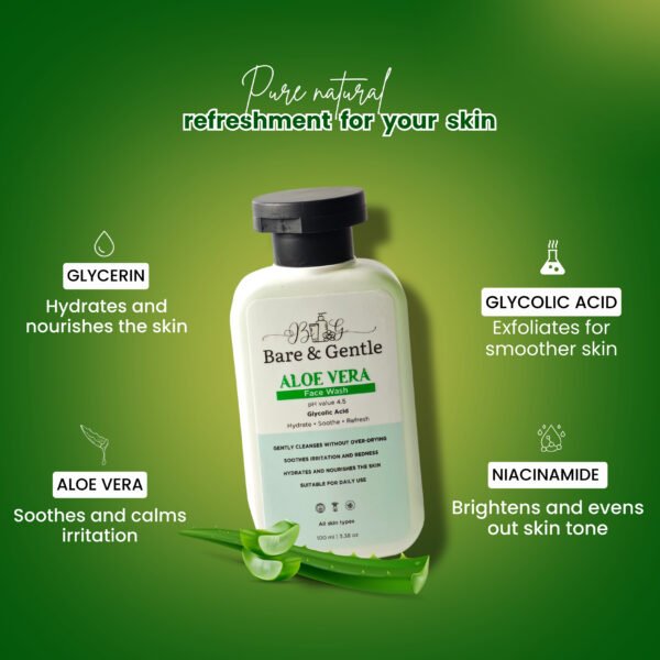 Aloe Vera Face Wash With Glycolic Acid  100ml