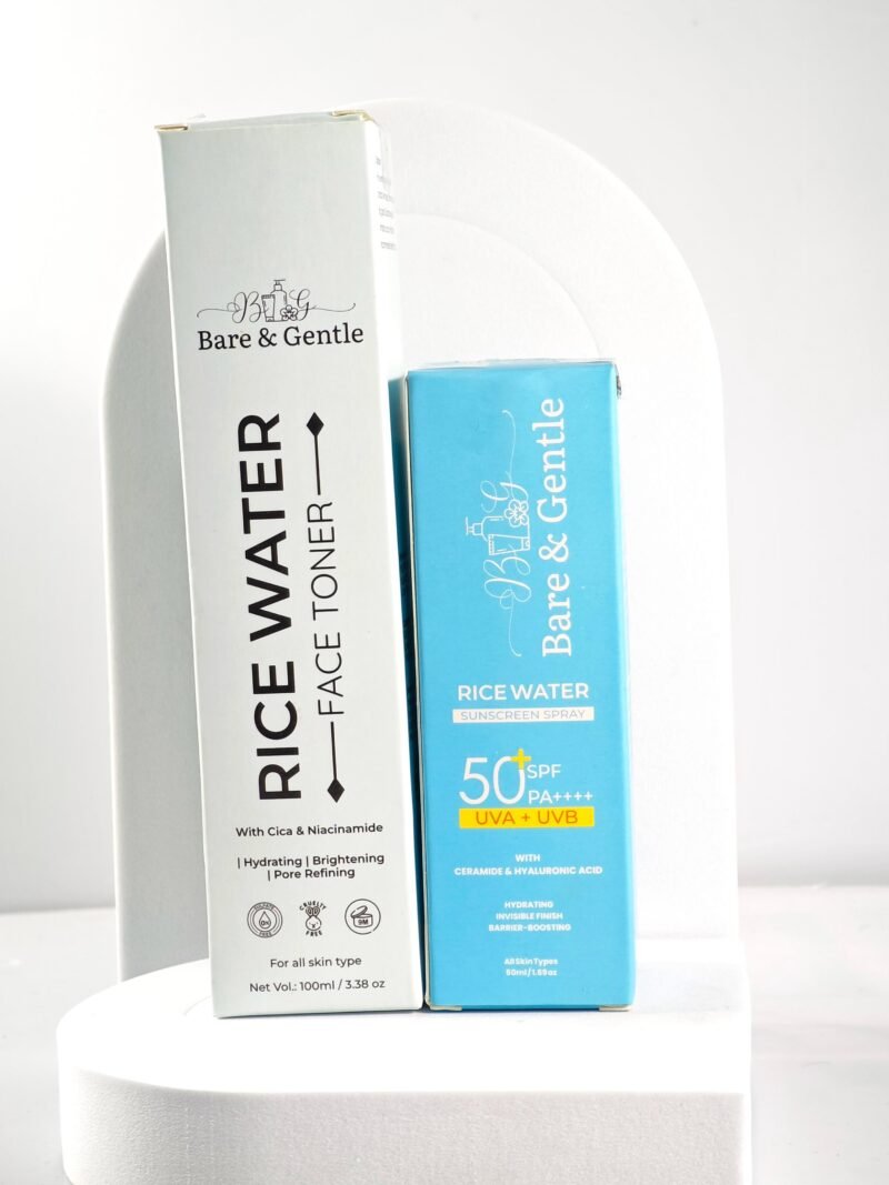Rice Water Face Toner and Spray Sunscreen SPF 50+